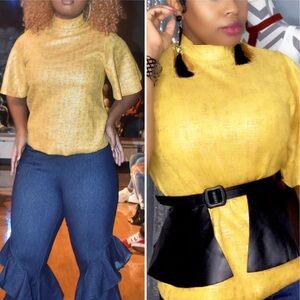 Yellow High-Neck Top